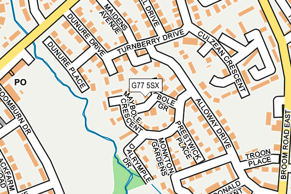 G77 5SX map - OS OpenMap – Local (Ordnance Survey) G77 5SX map - OS OpenMap – Local (Ordnance Survey)