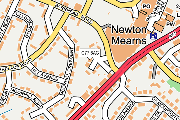 G77 6AG map - OS OpenMap – Local (Ordnance Survey) G77 6AG map - OS OpenMap – Local (Ordnance Survey)
