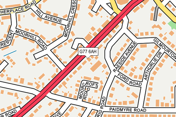 G77 6AH map - OS OpenMap – Local (Ordnance Survey) G77 6AH map - OS OpenMap – Local (Ordnance Survey)