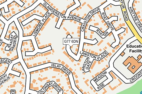 G77 6DN map - OS OpenMap – Local (Ordnance Survey) G77 6DN map - OS OpenMap – Local (Ordnance Survey)