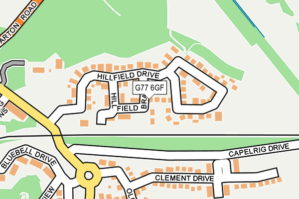 G77 6GF map - OS OpenMap – Local (Ordnance Survey) G77 6GF map - OS OpenMap – Local (Ordnance Survey)
