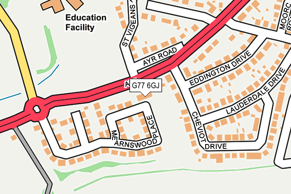 G77 6GJ map - OS OpenMap – Local (Ordnance Survey) G77 6GJ map - OS OpenMap – Local (Ordnance Survey)