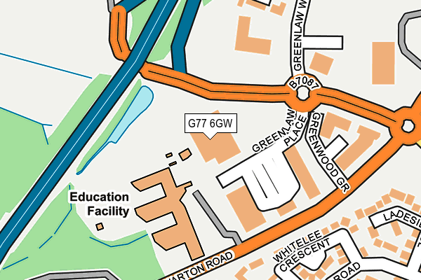 G77 6GW map - OS OpenMap – Local (Ordnance Survey) G77 6GW map - OS OpenMap – Local (Ordnance Survey)