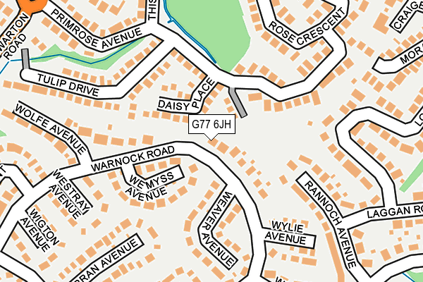 G77 6JH map - OS OpenMap – Local (Ordnance Survey) G77 6JH map - OS OpenMap – Local (Ordnance Survey)