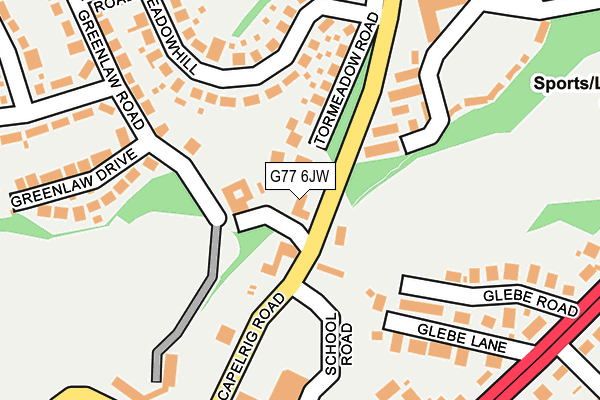G77 6JW map - OS OpenMap – Local (Ordnance Survey) G77 6JW map - OS OpenMap – Local (Ordnance Survey)