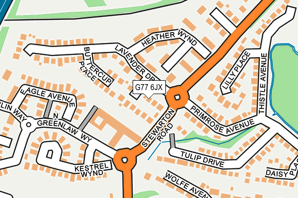 G77 6JX map - OS OpenMap – Local (Ordnance Survey) G77 6JX map - OS OpenMap – Local (Ordnance Survey)