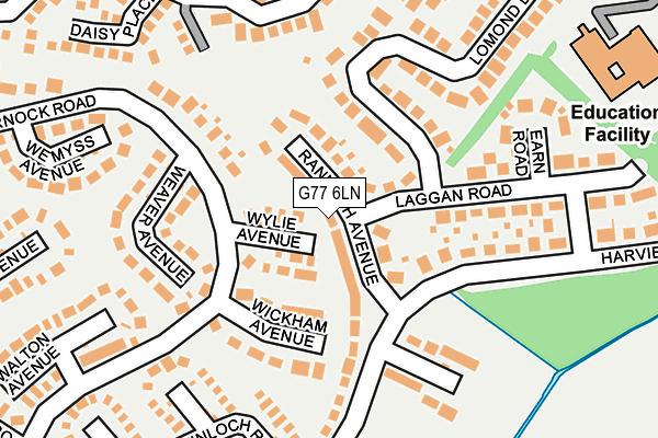G77 6LN map - OS OpenMap – Local (Ordnance Survey) G77 6LN map - OS OpenMap – Local (Ordnance Survey)