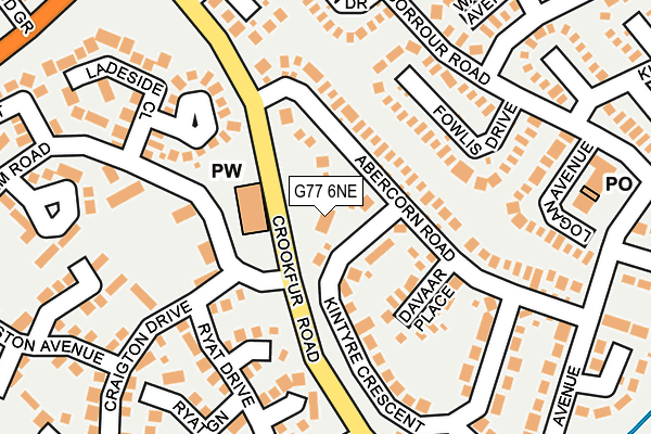G77 6NE map - OS OpenMap – Local (Ordnance Survey) G77 6NE map - OS OpenMap – Local (Ordnance Survey)