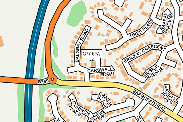 G77 6PA map - OS OpenMap – Local (Ordnance Survey) G77 6PA map - OS OpenMap – Local (Ordnance Survey)