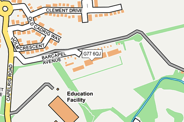 G77 6QJ map - OS OpenMap – Local (Ordnance Survey) G77 6QJ map - OS OpenMap – Local (Ordnance Survey)