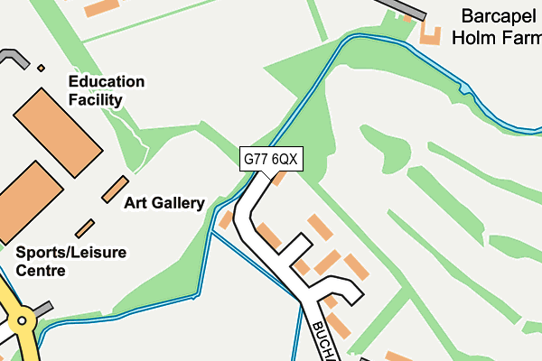 G77 6QX map - OS OpenMap – Local (Ordnance Survey) G77 6QX map - OS OpenMap – Local (Ordnance Survey)