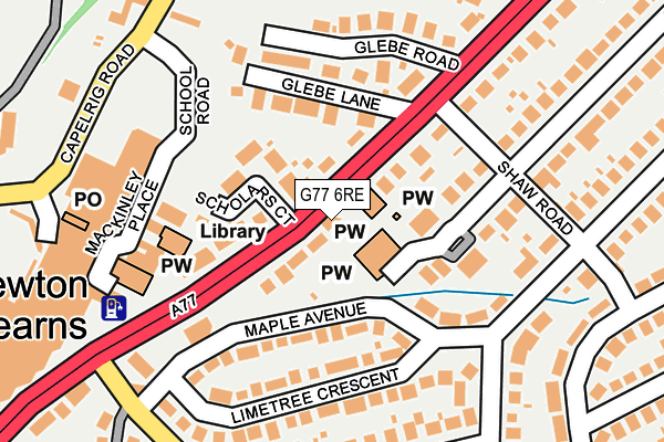 G77 6RE map - OS OpenMap – Local (Ordnance Survey) G77 6RE map - OS OpenMap – Local (Ordnance Survey)