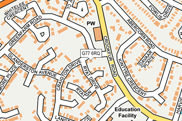 G77 6RQ map - OS OpenMap – Local (Ordnance Survey) G77 6RQ map - OS OpenMap – Local (Ordnance Survey)
