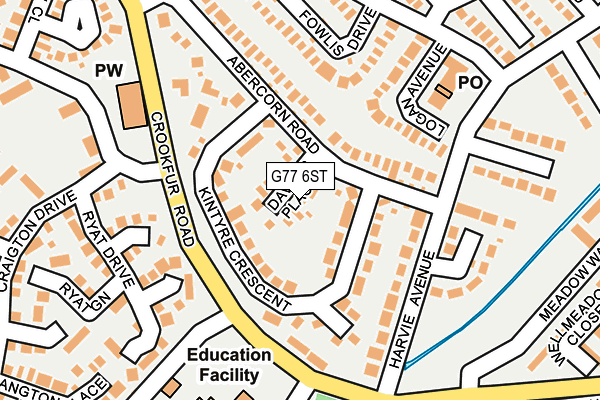 G77 6ST map - OS OpenMap – Local (Ordnance Survey) G77 6ST map - OS OpenMap – Local (Ordnance Survey)