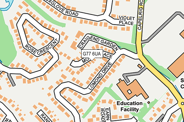 G77 6UA map - OS OpenMap – Local (Ordnance Survey) G77 6UA map - OS OpenMap – Local (Ordnance Survey)