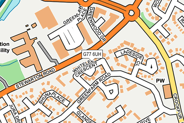 G77 6UH map - OS OpenMap – Local (Ordnance Survey) G77 6UH map - OS OpenMap – Local (Ordnance Survey)
