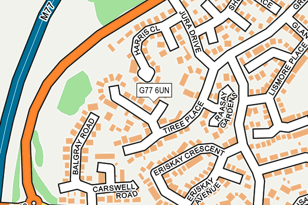 G77 6UN map - OS OpenMap – Local (Ordnance Survey) G77 6UN map - OS OpenMap – Local (Ordnance Survey)