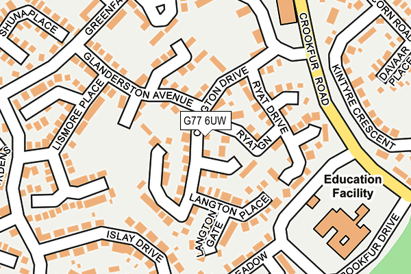 G77 6UW map - OS OpenMap – Local (Ordnance Survey) G77 6UW map - OS OpenMap – Local (Ordnance Survey)