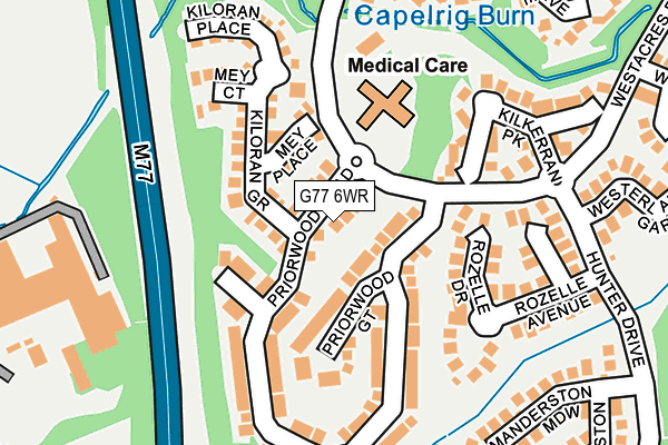 G77 6WR map - OS OpenMap – Local (Ordnance Survey) G77 6WR map - OS OpenMap – Local (Ordnance Survey)