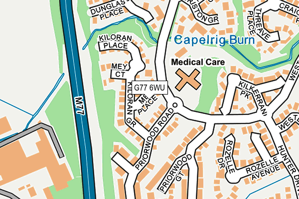 G77 6WU map - OS OpenMap – Local (Ordnance Survey) G77 6WU map - OS OpenMap – Local (Ordnance Survey)