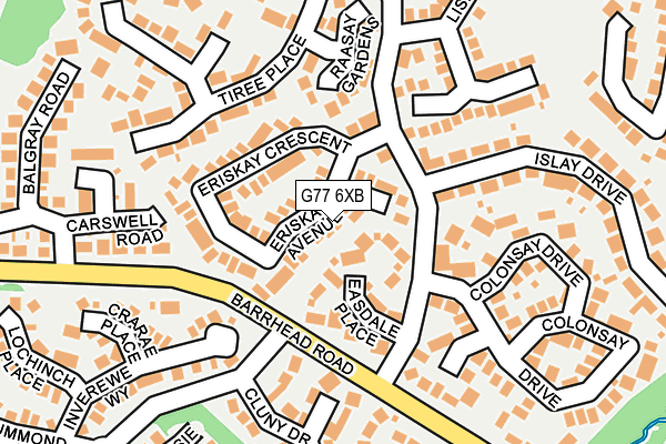 G77 6XB map - OS OpenMap – Local (Ordnance Survey) G77 6XB map - OS OpenMap – Local (Ordnance Survey)