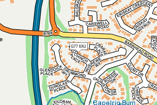 G77 6XU map - OS OpenMap – Local (Ordnance Survey) G77 6XU map - OS OpenMap – Local (Ordnance Survey)