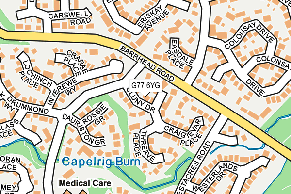 G77 6YG map - OS OpenMap – Local (Ordnance Survey) G77 6YG map - OS OpenMap – Local (Ordnance Survey)