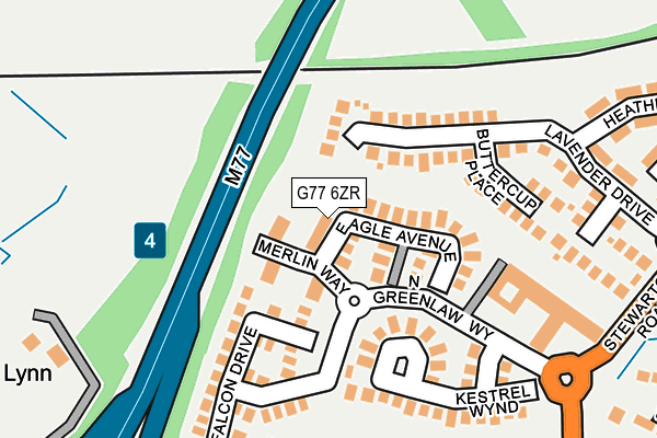 G77 6ZR map - OS OpenMap – Local (Ordnance Survey) G77 6ZR map - OS OpenMap – Local (Ordnance Survey)