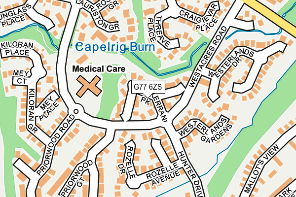 G77 6ZS map - OS OpenMap – Local (Ordnance Survey) G77 6ZS map - OS OpenMap – Local (Ordnance Survey)