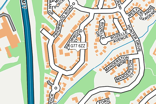 G77 6ZZ map - OS OpenMap – Local (Ordnance Survey) G77 6ZZ map - OS OpenMap – Local (Ordnance Survey)