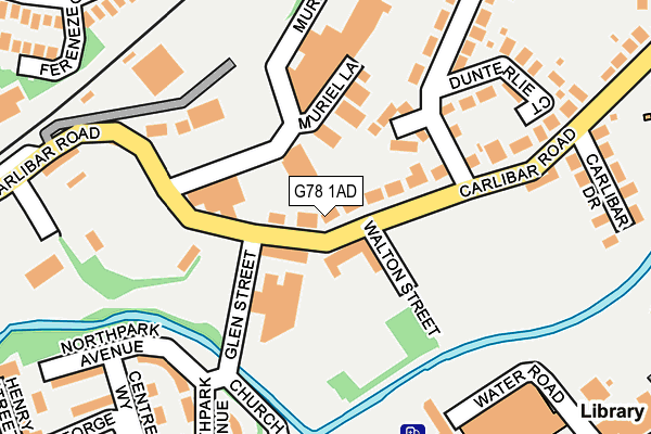 G78 1AD map - OS OpenMap – Local (Ordnance Survey) G78 1AD map - OS OpenMap – Local (Ordnance Survey)