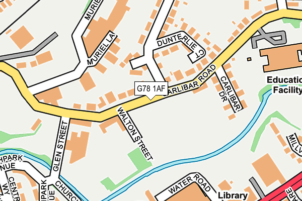 G78 1AF map - OS OpenMap – Local (Ordnance Survey) G78 1AF map - OS OpenMap – Local (Ordnance Survey)