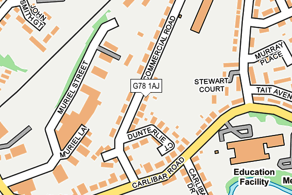 G78 1AJ map - OS OpenMap – Local (Ordnance Survey) G78 1AJ map - OS OpenMap – Local (Ordnance Survey)