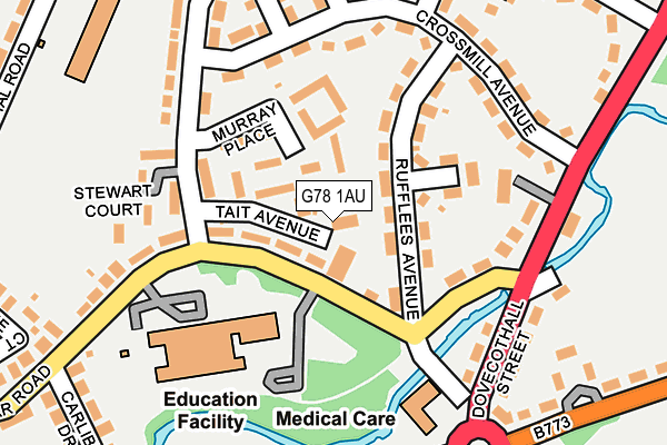G78 1AU map - OS OpenMap – Local (Ordnance Survey) G78 1AU map - OS OpenMap – Local (Ordnance Survey)