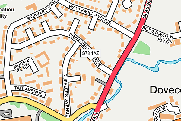 G78 1AZ map - OS OpenMap – Local (Ordnance Survey) G78 1AZ map - OS OpenMap – Local (Ordnance Survey)