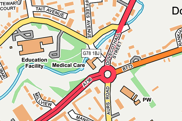G78 1BJ map - OS OpenMap – Local (Ordnance Survey) G78 1BJ map - OS OpenMap – Local (Ordnance Survey)