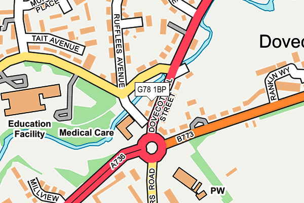 G78 1BP map - OS OpenMap – Local (Ordnance Survey) G78 1BP map - OS OpenMap – Local (Ordnance Survey)