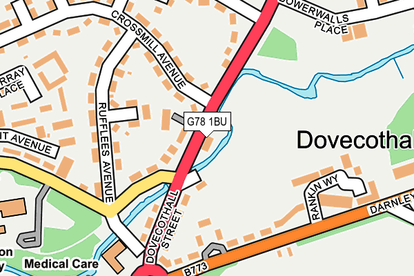 G78 1BU map - OS OpenMap – Local (Ordnance Survey) G78 1BU map - OS OpenMap – Local (Ordnance Survey)