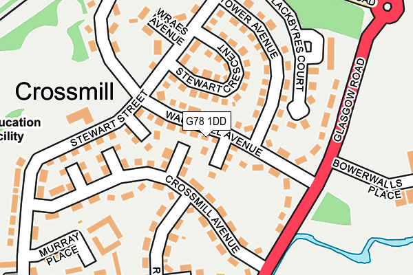 G78 1DD map - OS OpenMap – Local (Ordnance Survey) G78 1DD map - OS OpenMap – Local (Ordnance Survey)