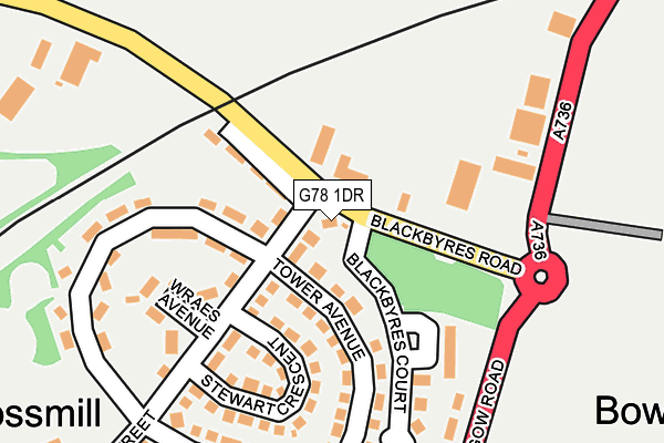 G78 1DR map - OS OpenMap – Local (Ordnance Survey) G78 1DR map - OS OpenMap – Local (Ordnance Survey)