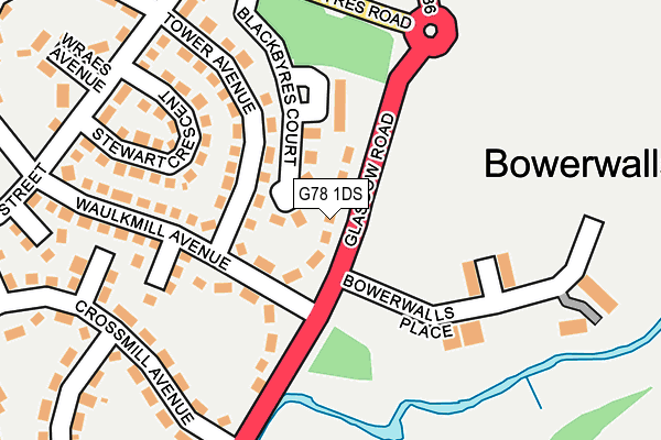 G78 1DS map - OS OpenMap – Local (Ordnance Survey) G78 1DS map - OS OpenMap – Local (Ordnance Survey)