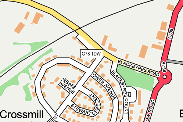 G78 1DW map - OS OpenMap – Local (Ordnance Survey) G78 1DW map - OS OpenMap – Local (Ordnance Survey)