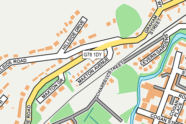 G78 1DY map - OS OpenMap – Local (Ordnance Survey) G78 1DY map - OS OpenMap – Local (Ordnance Survey)