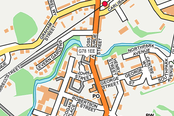 G78 1EE map - OS OpenMap – Local (Ordnance Survey) G78 1EE map - OS OpenMap – Local (Ordnance Survey)