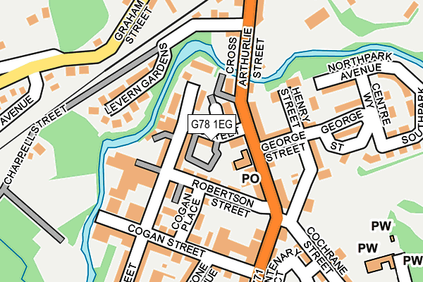 G78 1EG map - OS OpenMap – Local (Ordnance Survey) G78 1EG map - OS OpenMap – Local (Ordnance Survey)