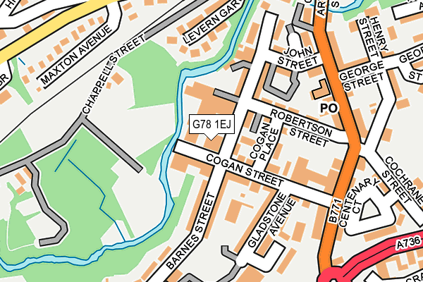G78 1EJ map - OS OpenMap – Local (Ordnance Survey) G78 1EJ map - OS OpenMap – Local (Ordnance Survey)