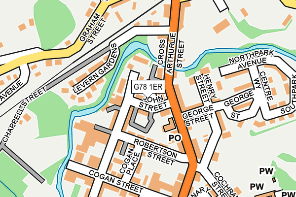 G78 1ER map - OS OpenMap – Local (Ordnance Survey) G78 1ER map - OS OpenMap – Local (Ordnance Survey)