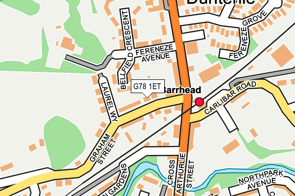 G78 1ET map - OS OpenMap – Local (Ordnance Survey) G78 1ET map - OS OpenMap – Local (Ordnance Survey)