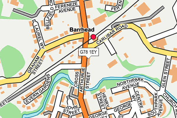 G78 1EY map - OS OpenMap – Local (Ordnance Survey) G78 1EY map - OS OpenMap – Local (Ordnance Survey)