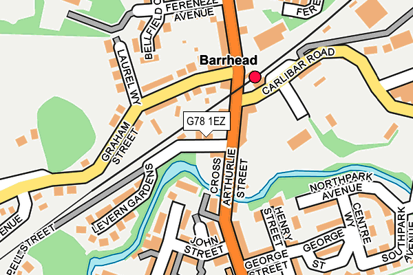 G78 1EZ map - OS OpenMap – Local (Ordnance Survey) G78 1EZ map - OS OpenMap – Local (Ordnance Survey)